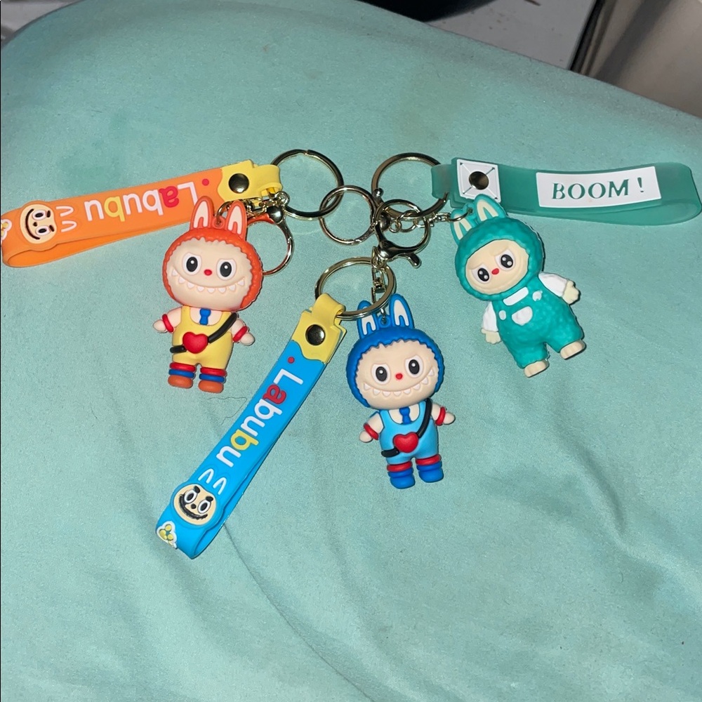Labubu Colorful Character Keychain Set